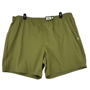Lake & Trail Pull On Shorts Size XXXL Olive Green UPF 50 Fast Dri Stretch Nylon